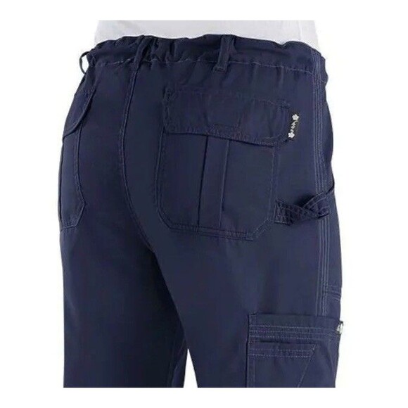 Koi Lindsey Scrub Pants Extra Petite Blue Medical Cargo Pocket 701XP - Picture 8 of 11